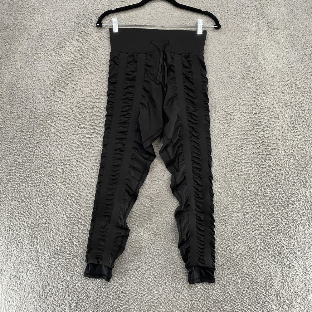 SKINNIFY Leggings Womens Large Black High Rise Ruched Harem Shaping Jogger